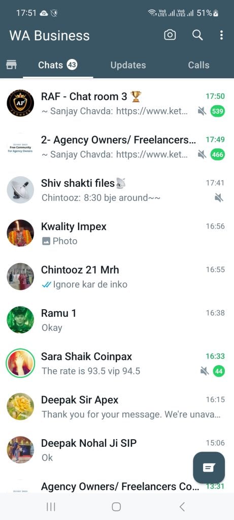 This is chat screen of whatsapp application