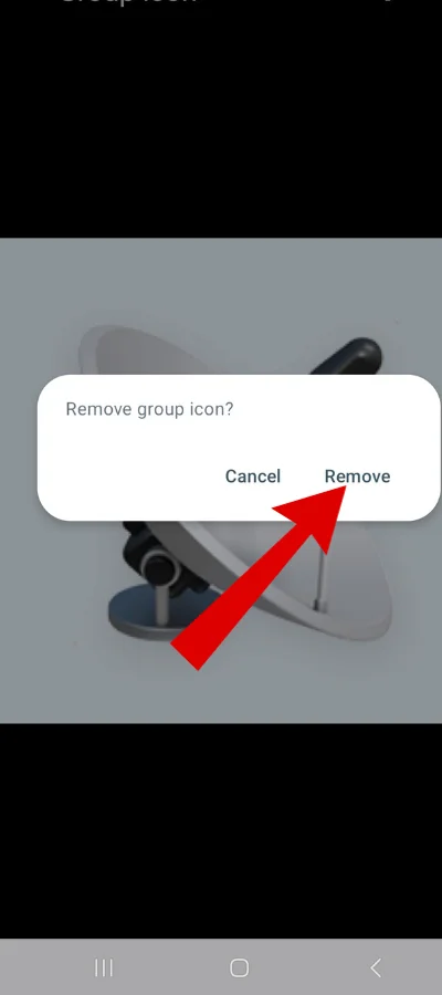 A red arrow indicating remove icon