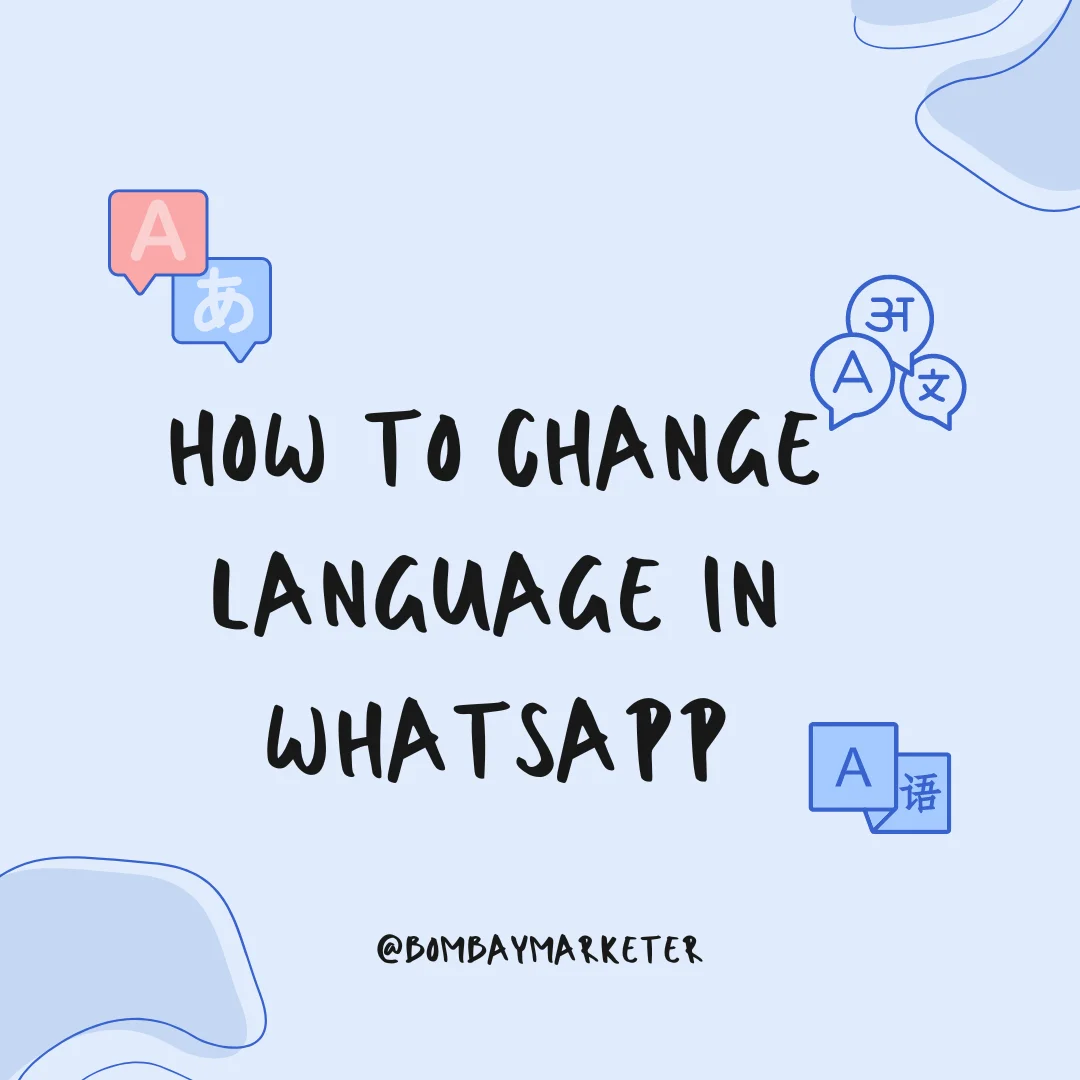 How to change language in WhatsApp
